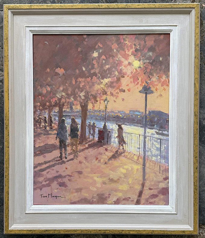 Tina Morgan SWA Walking by the Thames