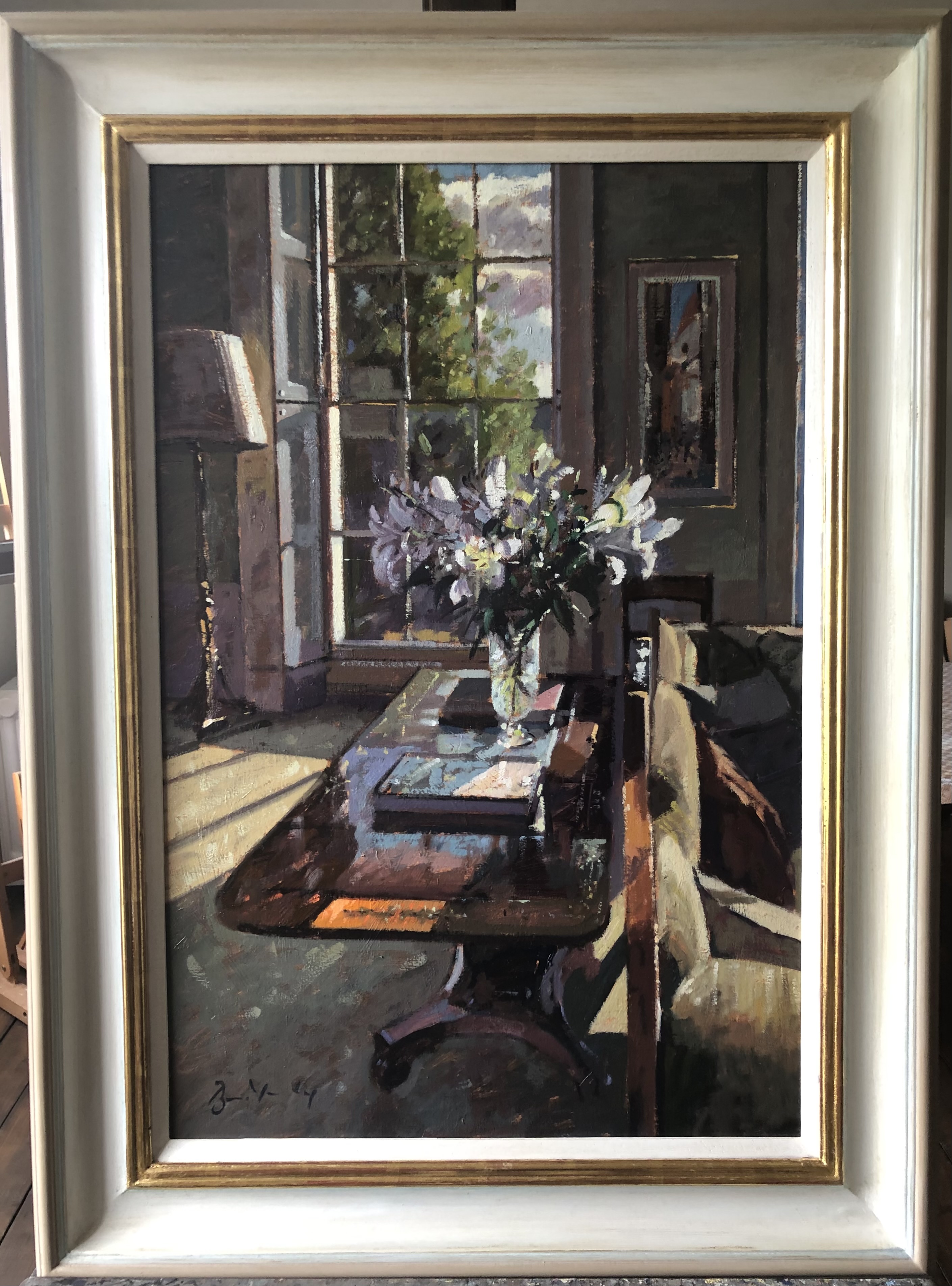 Yardley, Bruce Lilies on the Sofa Table