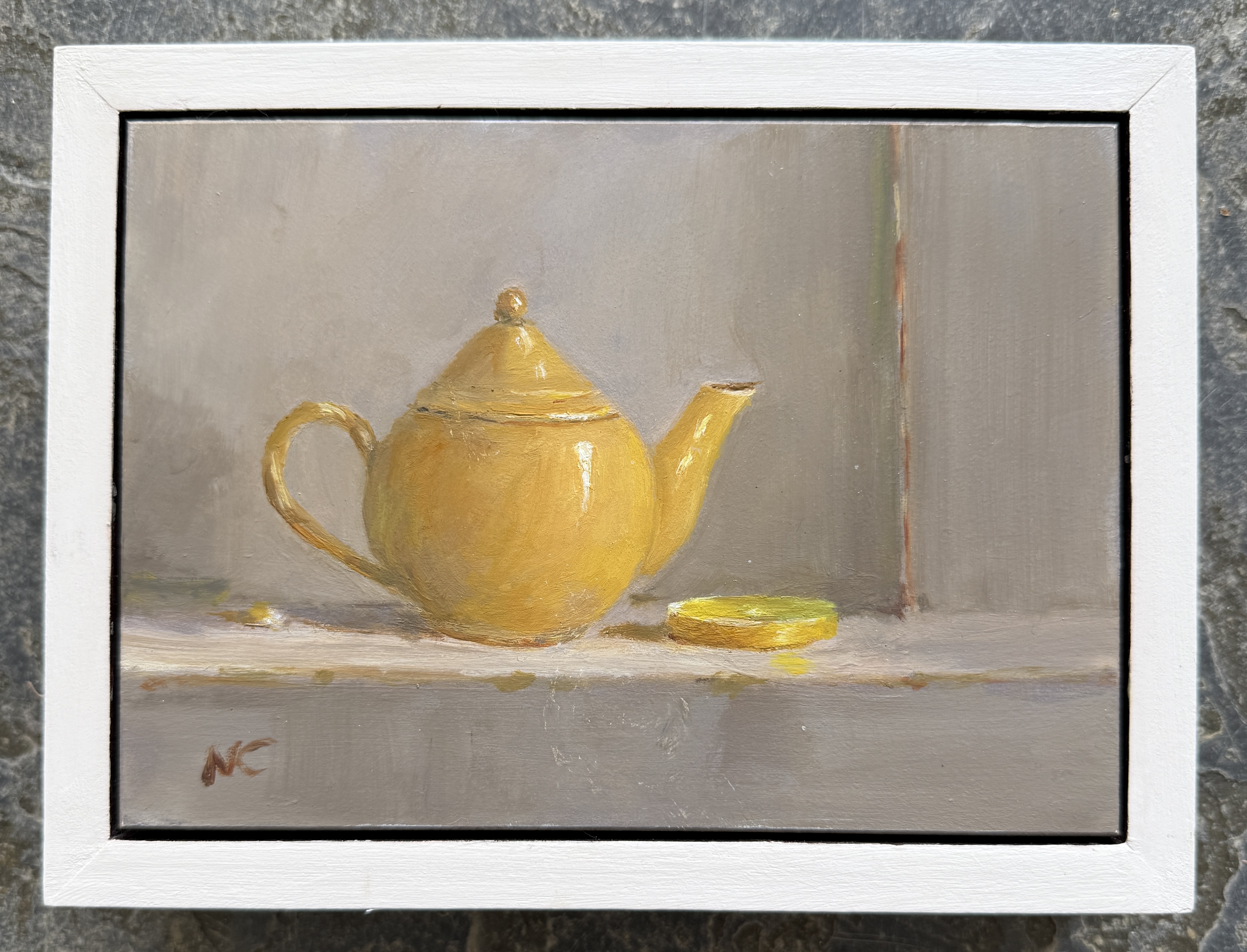 Nellie Crawford Yellow Teapot & a slice of Lemon
