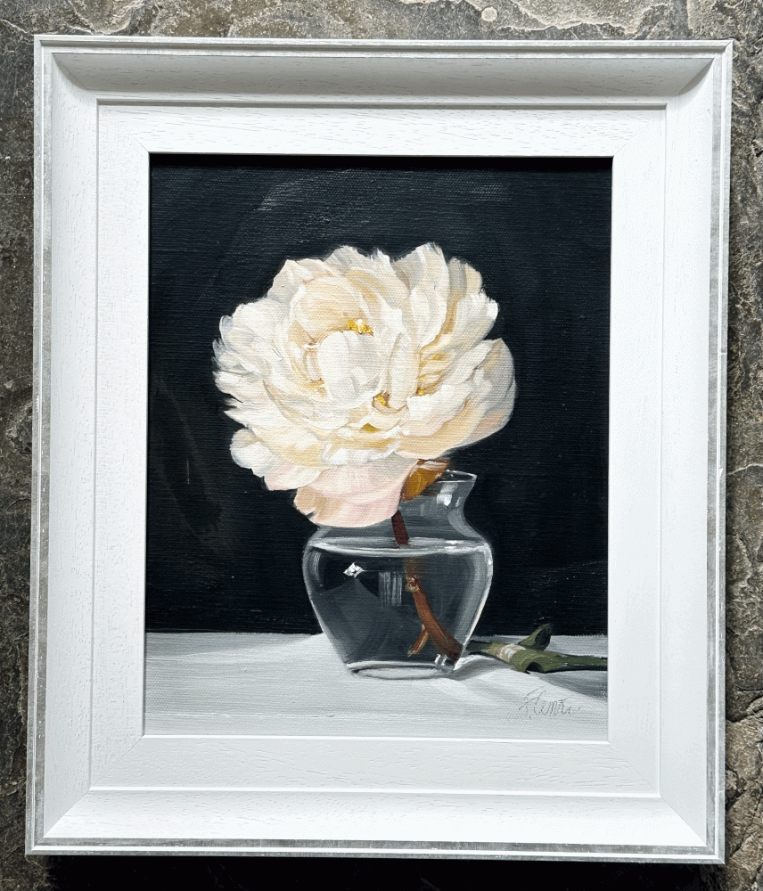 Francesca Currie RBSA White Peony in Vase