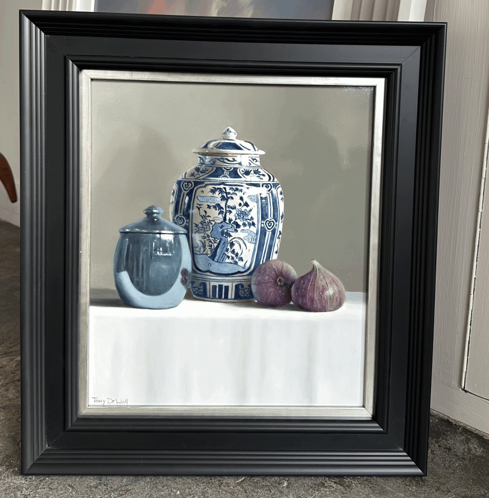 Tony  De Wolf Two Figs with Two Pots